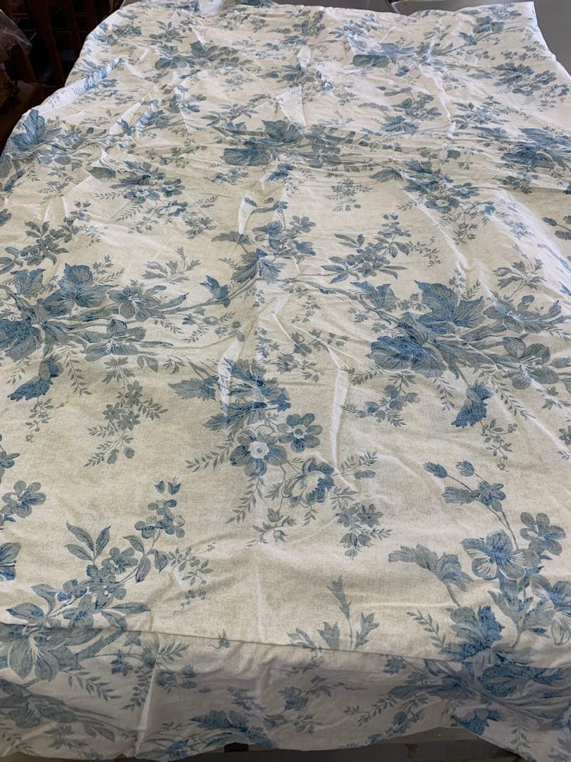 Ralph Laurenラルフローレン、掛け布団カバー ブルー花柄ユニークな模様