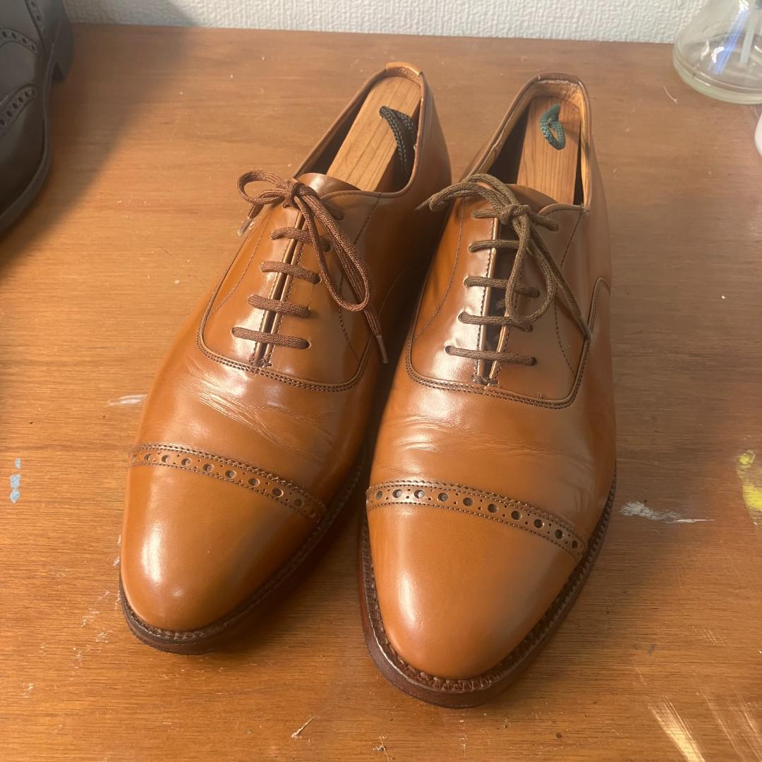 3都市　旧チャーチ　ビンテージ　84ラスト　バインダーカーフ　レザーシューズ