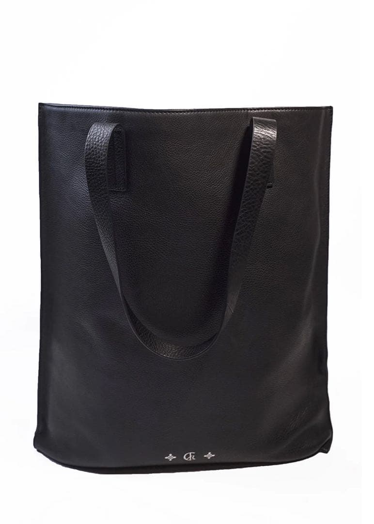 黒いレザートートバッグ