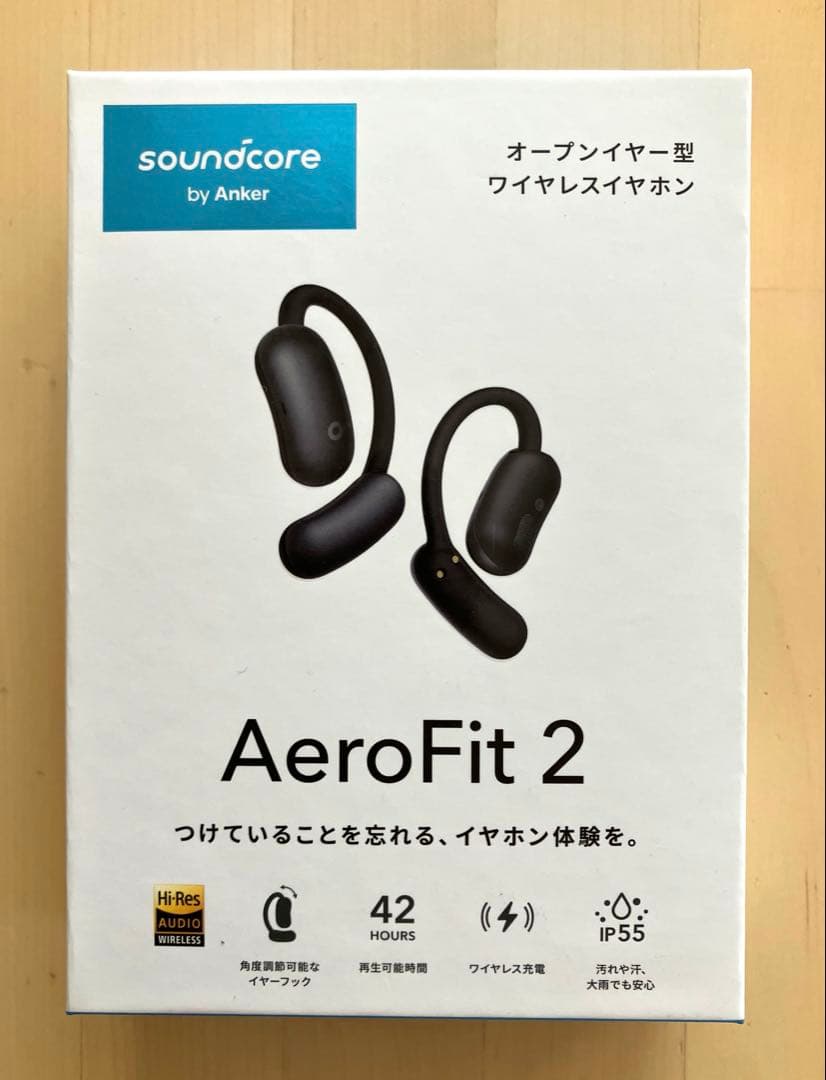【美品】Anker soundcore AeroFit 2 ミッドナイトブラック