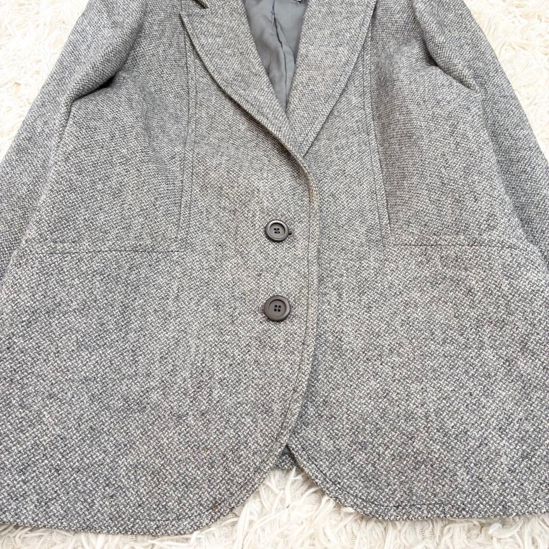 Christian Dior グレー ウール混 テーラードジャケット M