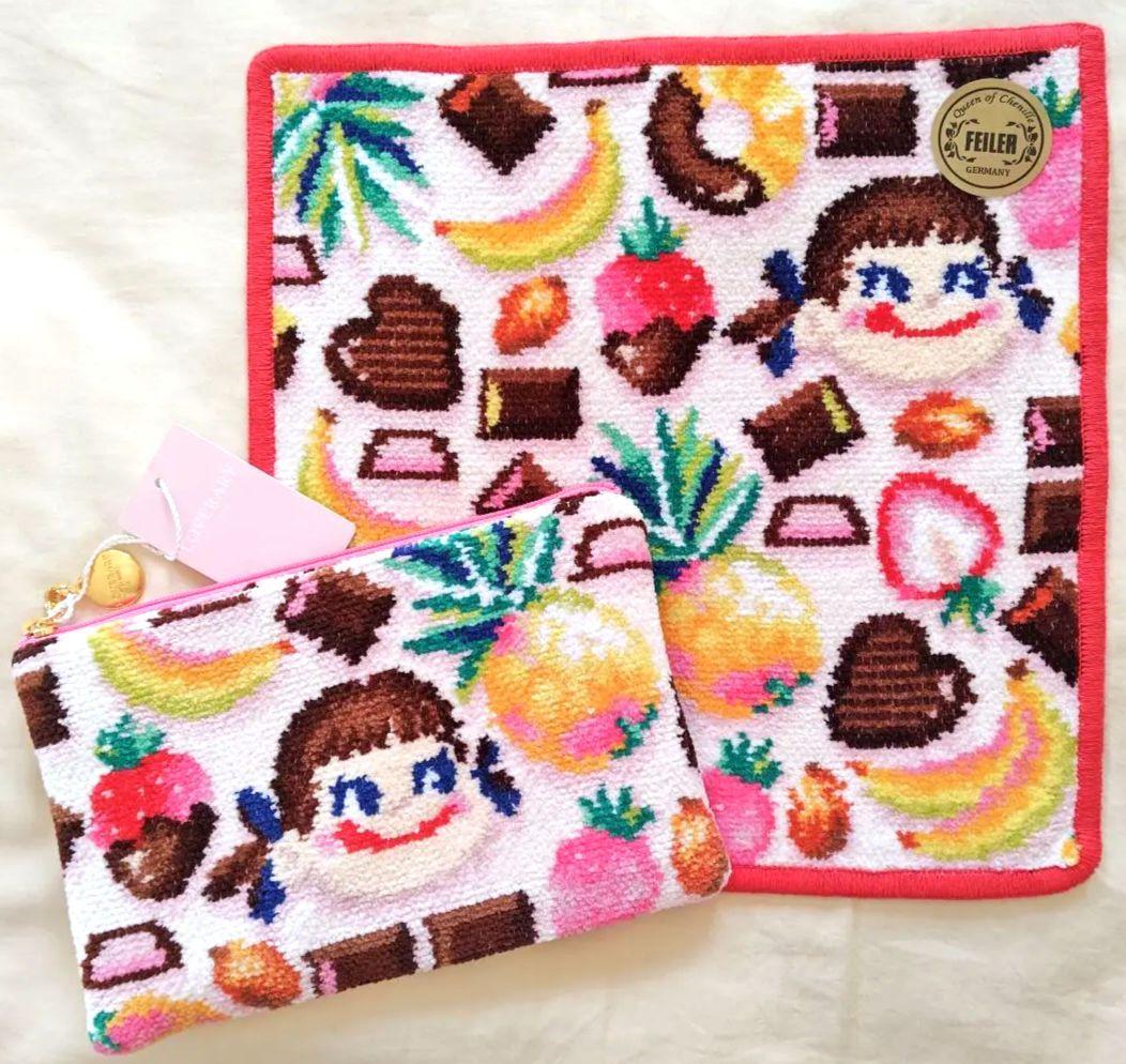 フェイラー ペコちゃん ペコアラモード ポーチ＆WEB限定ハンカチセット