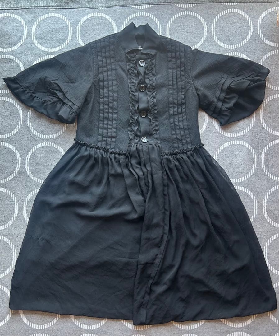 tricot COMME des GARÇONS ブラック シャツワンピース