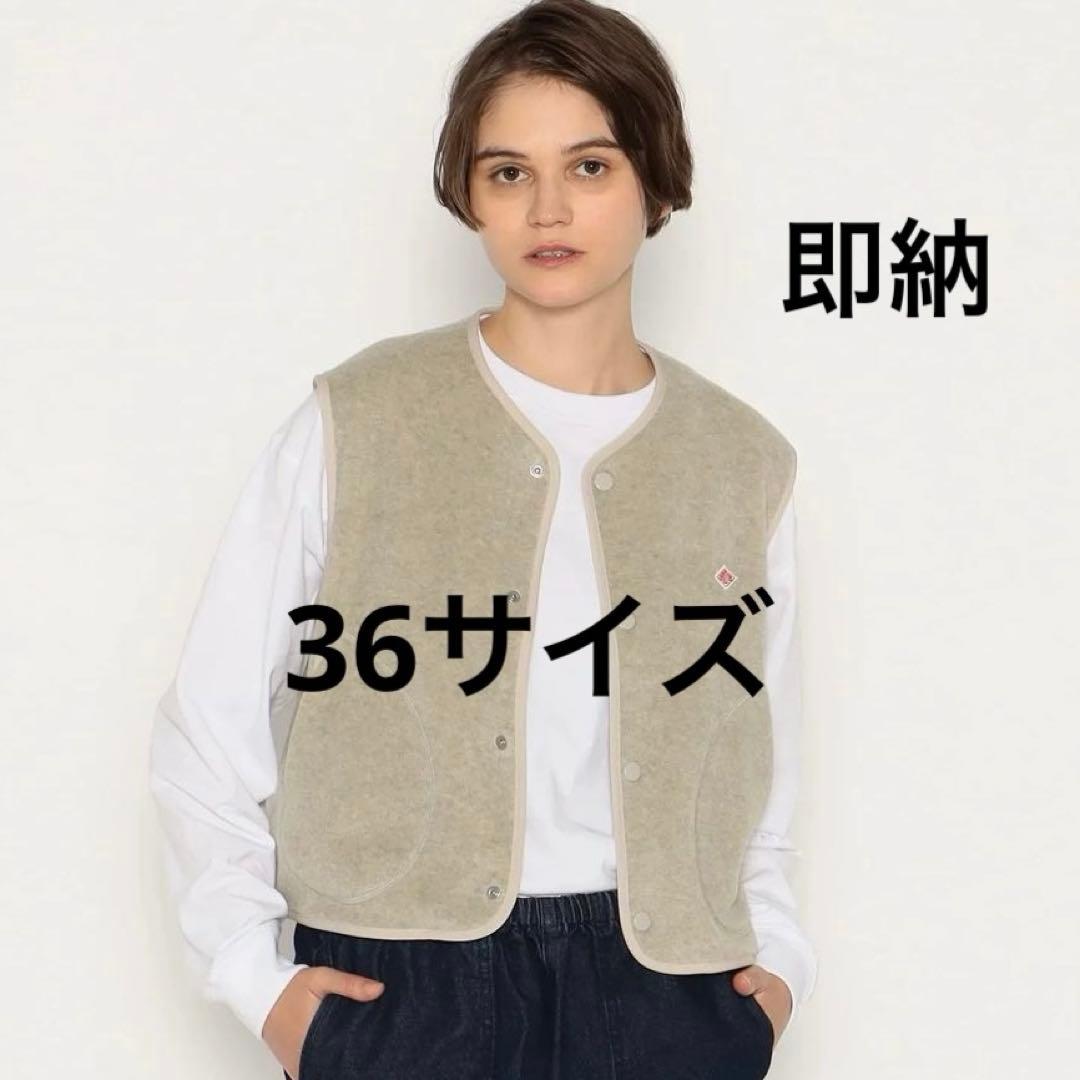 未使用品、DANTON(ダントン)フリース カラーレスベスト レディース36