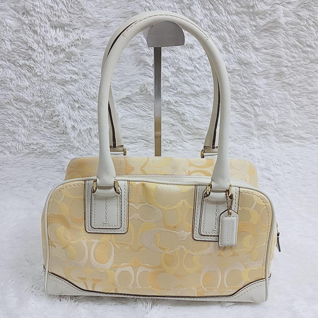 COACH ハンドバッグ ポーチ ケース3点セット シグネチャー イエロー