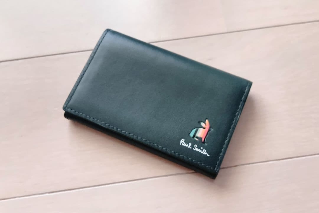 美品！Paul Smith 名刺入れマーケトリーストライプラビット