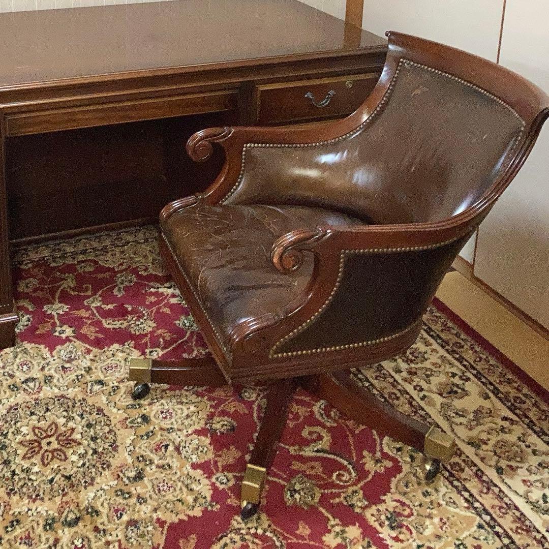 アンティーク ヴィンテージ 回転式椅子 チェア ロココ