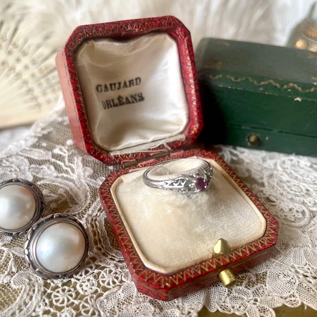 りむ　　リング用ジュエリーボックスアクセサリーケース　フランスアンティーク