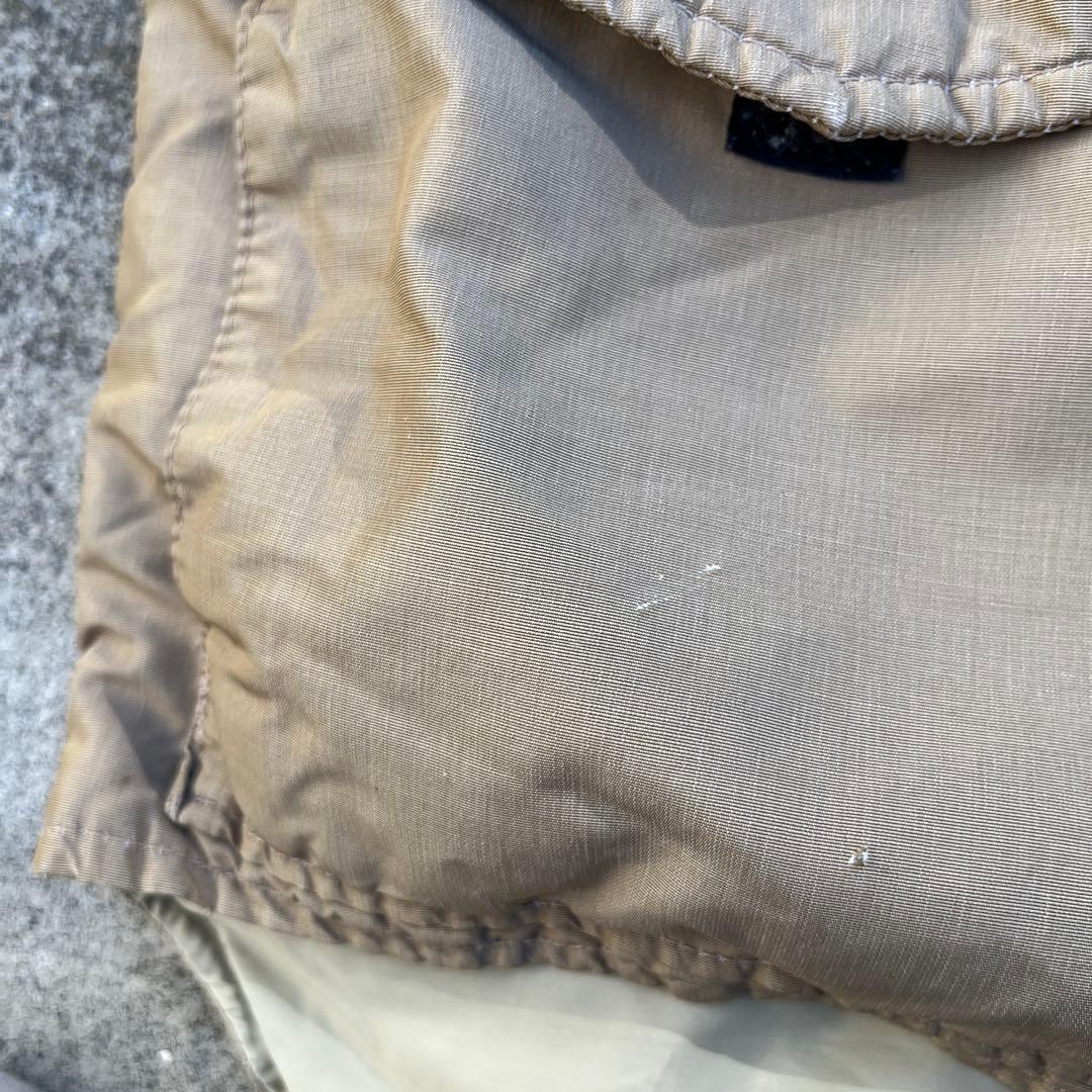 70s 縦型ポケット USA製 L.L.Bean ダウンベスト ベージュ筆記体