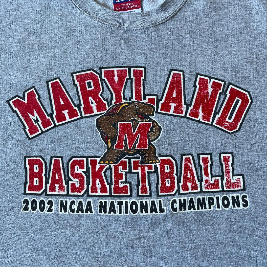 00s Champion スウェット プリントロゴ 灰 XXL A420 短丈