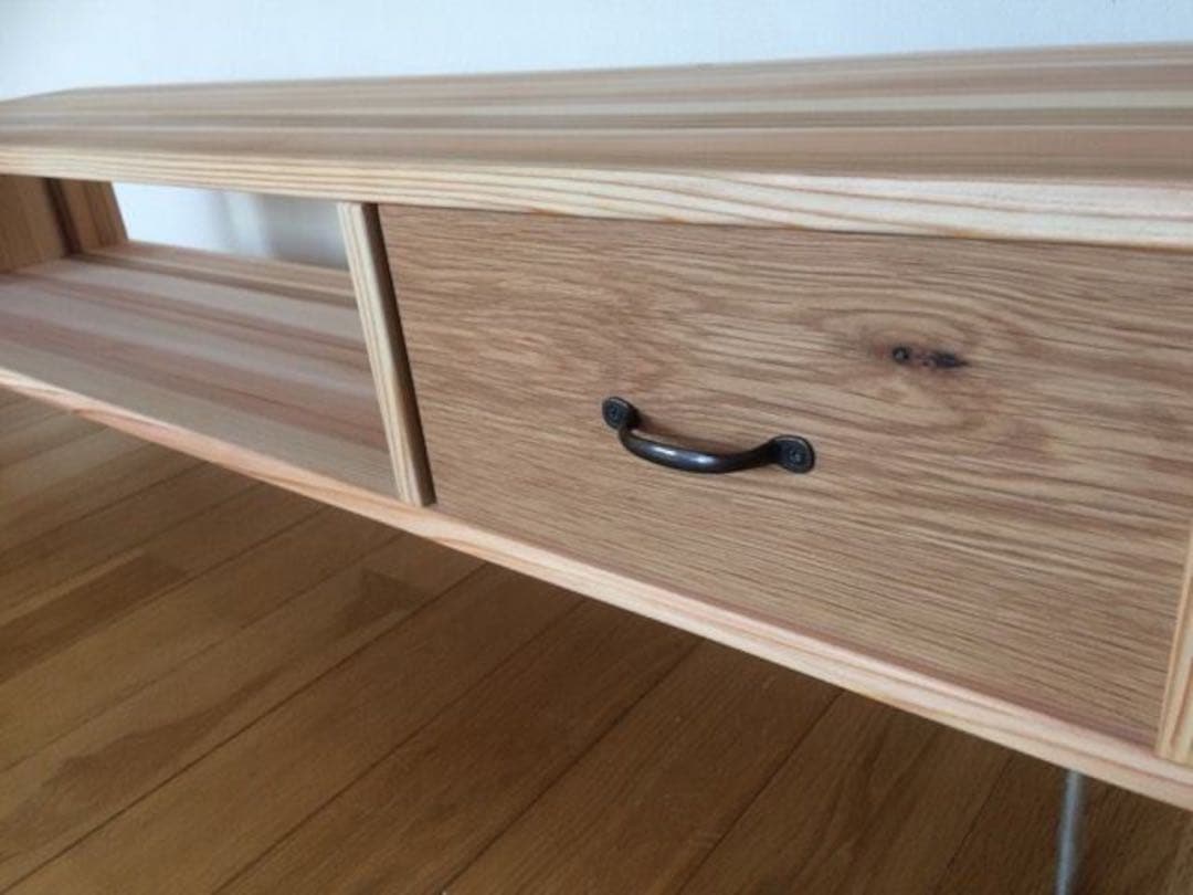 鈴木権之助商店 杉×楢（オーク）無垢 TV台 120cm