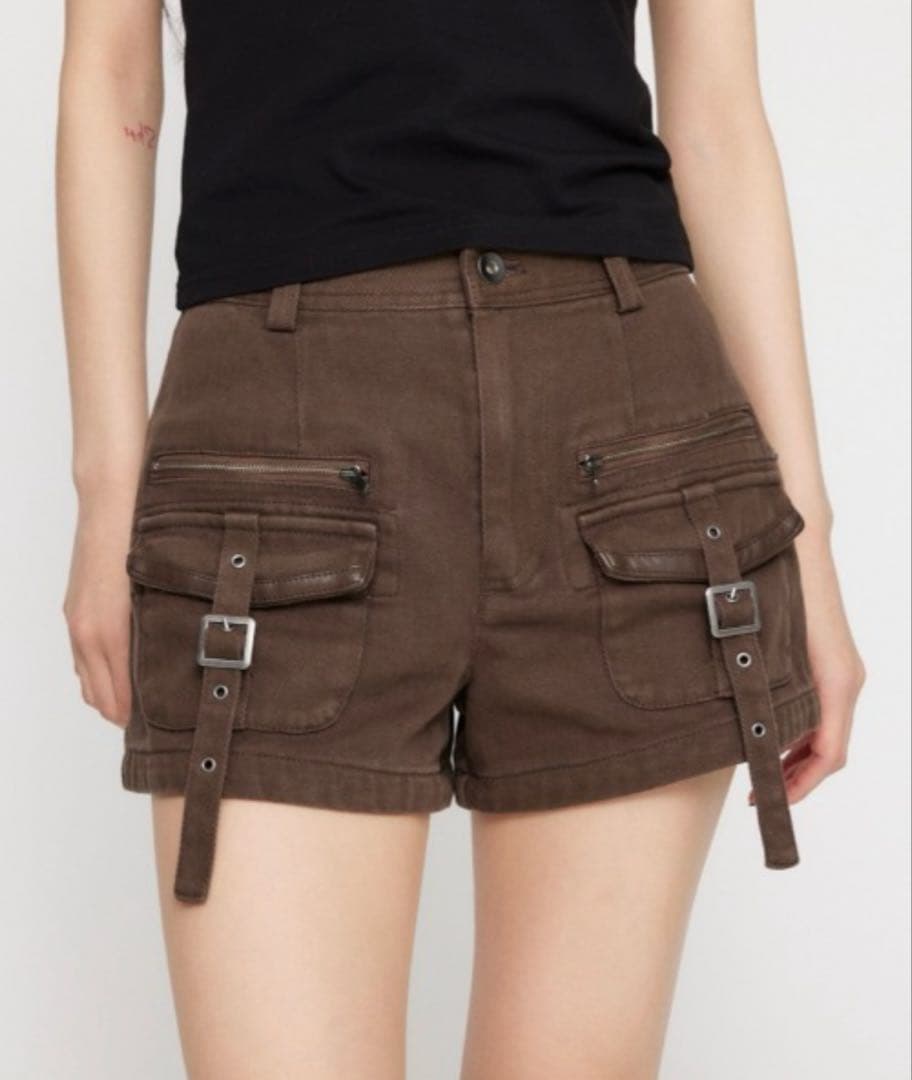 カーゴショートパンツ ブラウン