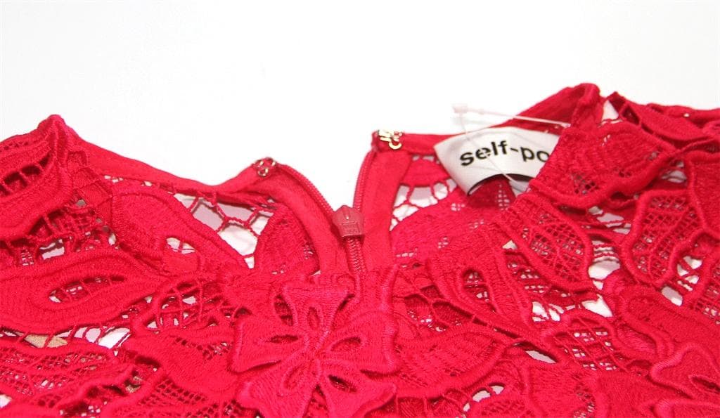 M*G様 セルフポートレイト ワンピース レース 赤 UK8 未使用 Lily