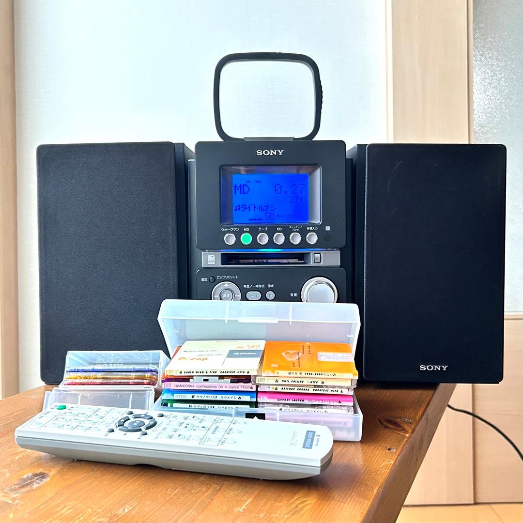 SONY ソニー CMT-M35WM｜MD・CD再生確認済｜リモコン・MD付き