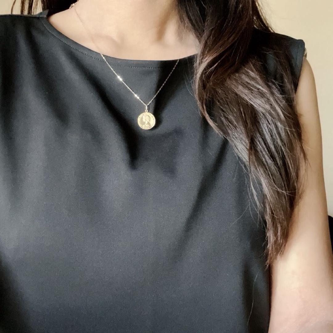 K18 18K  トップ ネックレス ゴールド エリザベス 刻印 新品