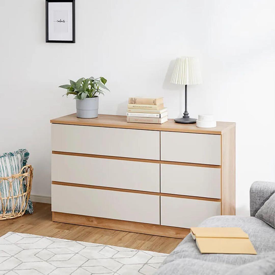 国産　チェスト 3段 ロータイプ リビング収納  LOWYA