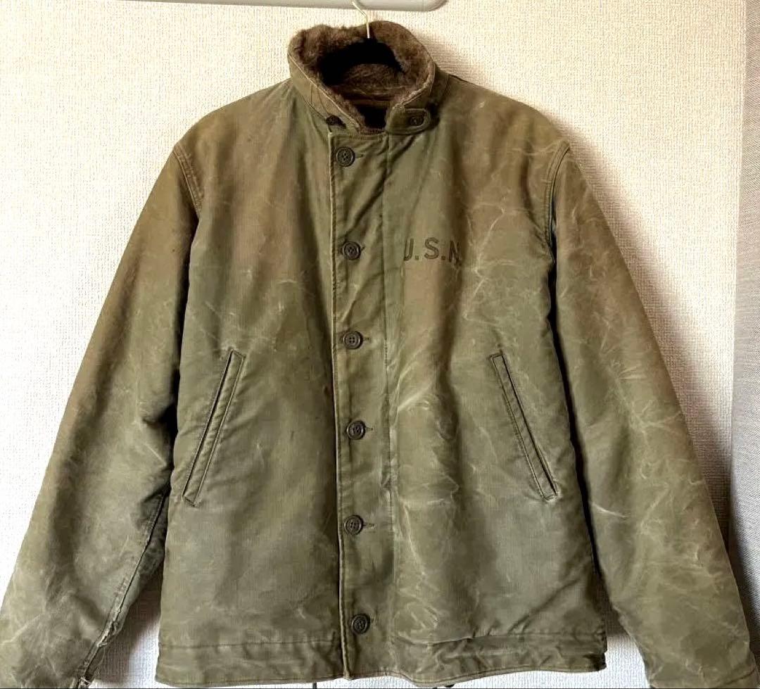 40s US NAVY N-1 デッキジャケット 実物　ヴィンテージ　大戦