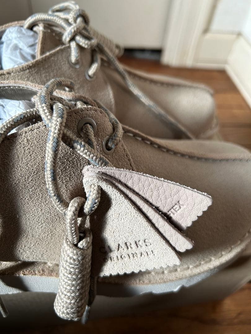 【未使用】Clarks ORIGINALSベージュ26cm ワラビーゴアテックス