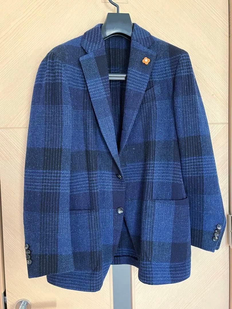 【C.】ラルディーニのウールジャケット　サイズ４6 ウインドペーン柄