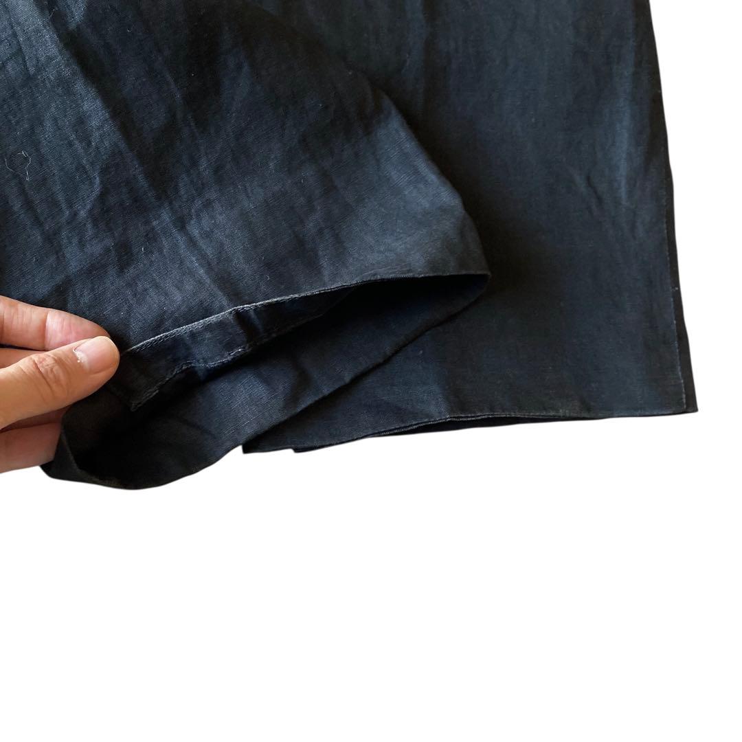 80s〜　イタリア製 GIANFRANCO FERRE ブラックリネンスラックス