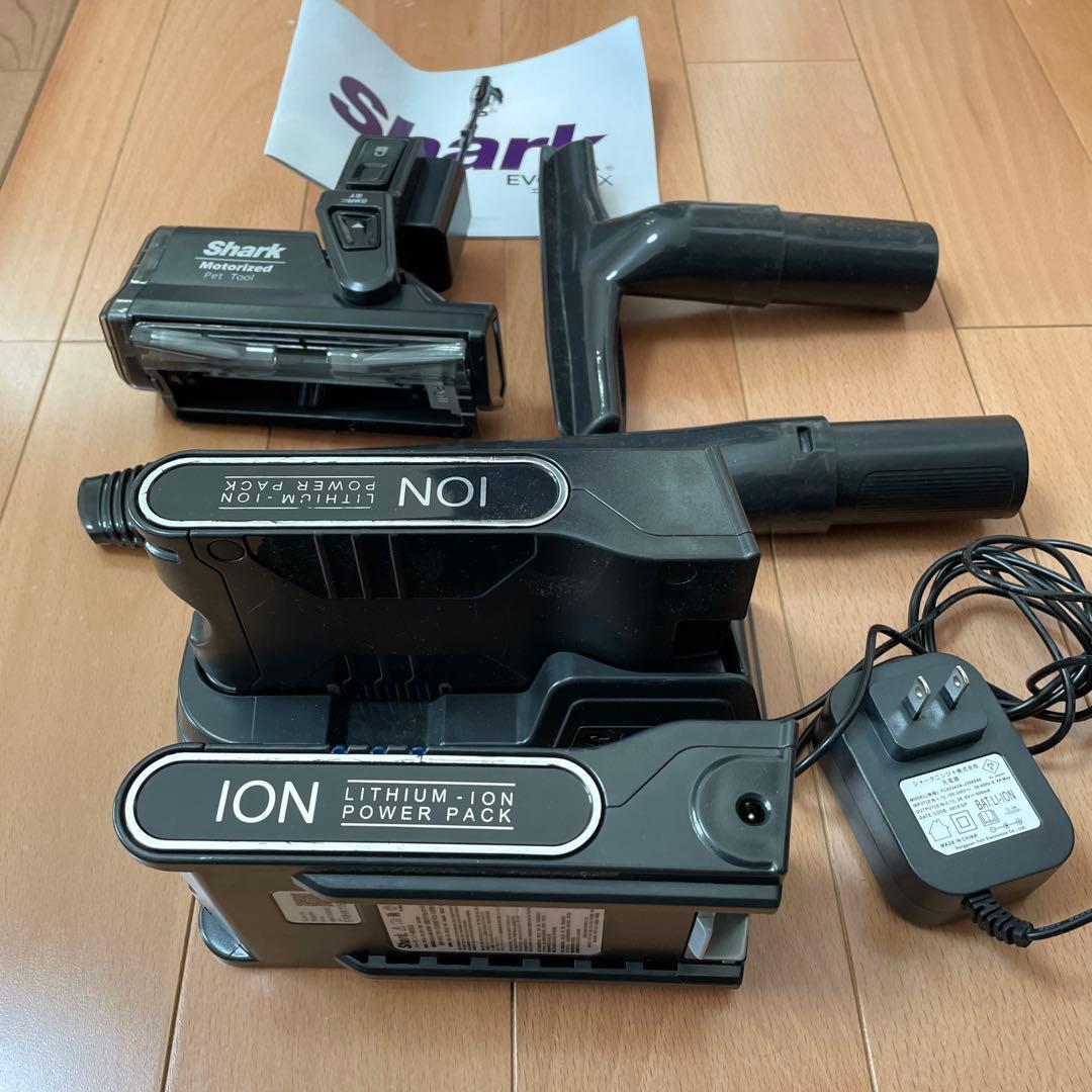 シャーク エヴォフレックス リチウムイオンバッテリー 充電ドック付　ヘッドノズル