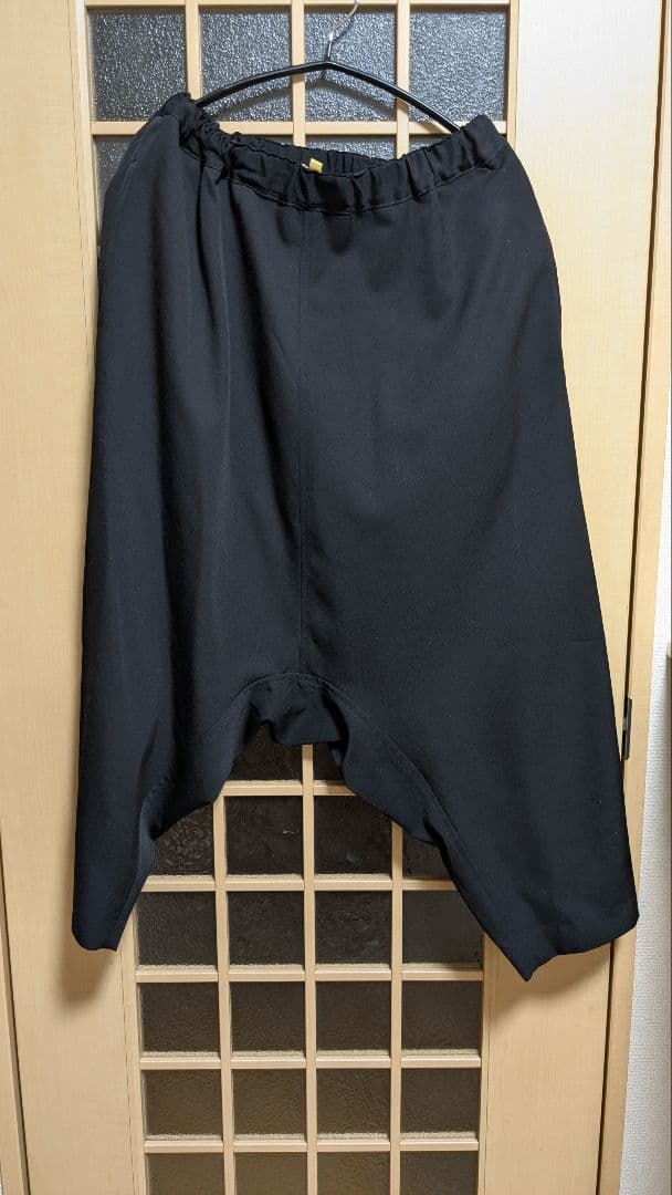 コムコムCOMME des GARÇONS サルエルパンツ S黒 AD2023