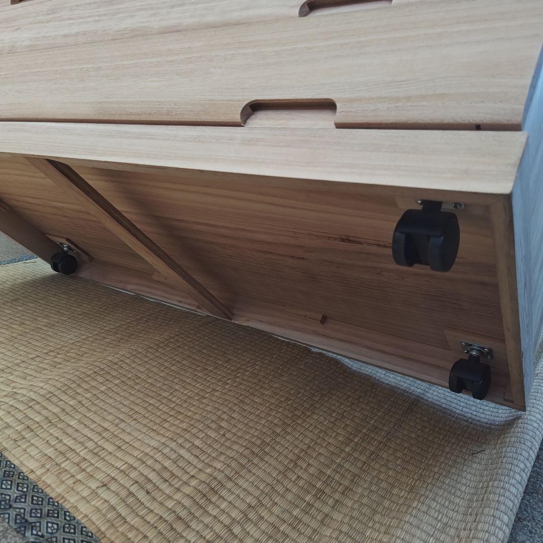 美品　桐箪笥　桐タンス　シンプル6段チェスト　着物収納　キャスター付