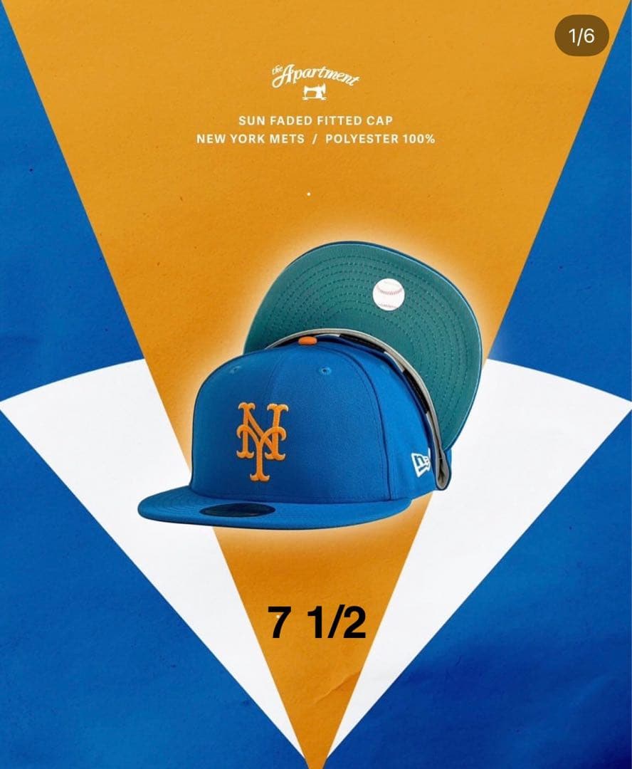 7 1/2 芯有り NEW ERA Apartment 別注 METS キャップ