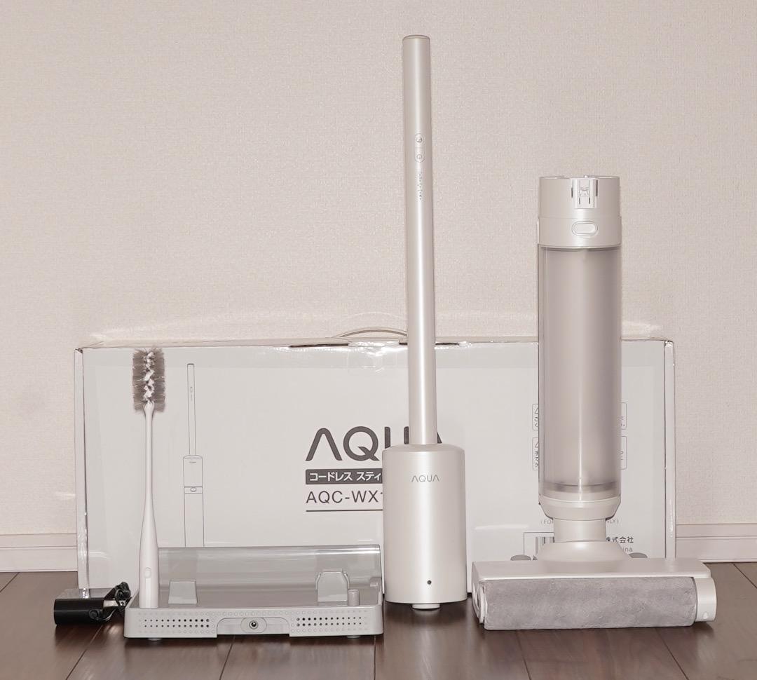 アクア AQUA AQC-WX1P コードレススティッククリーナー 電動水拭き