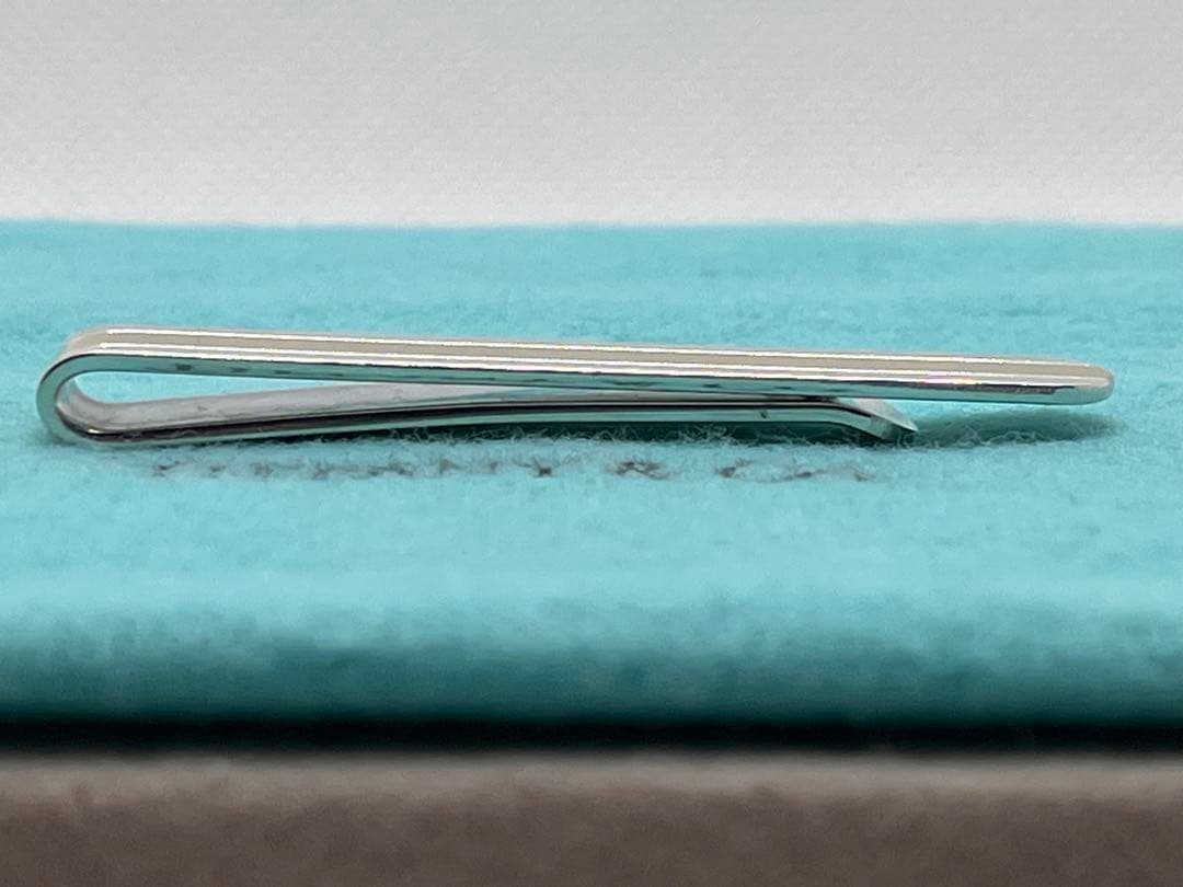 c304 希少ティファニー　ゴールドライン　コンビ　ネクタイピン　18K/925