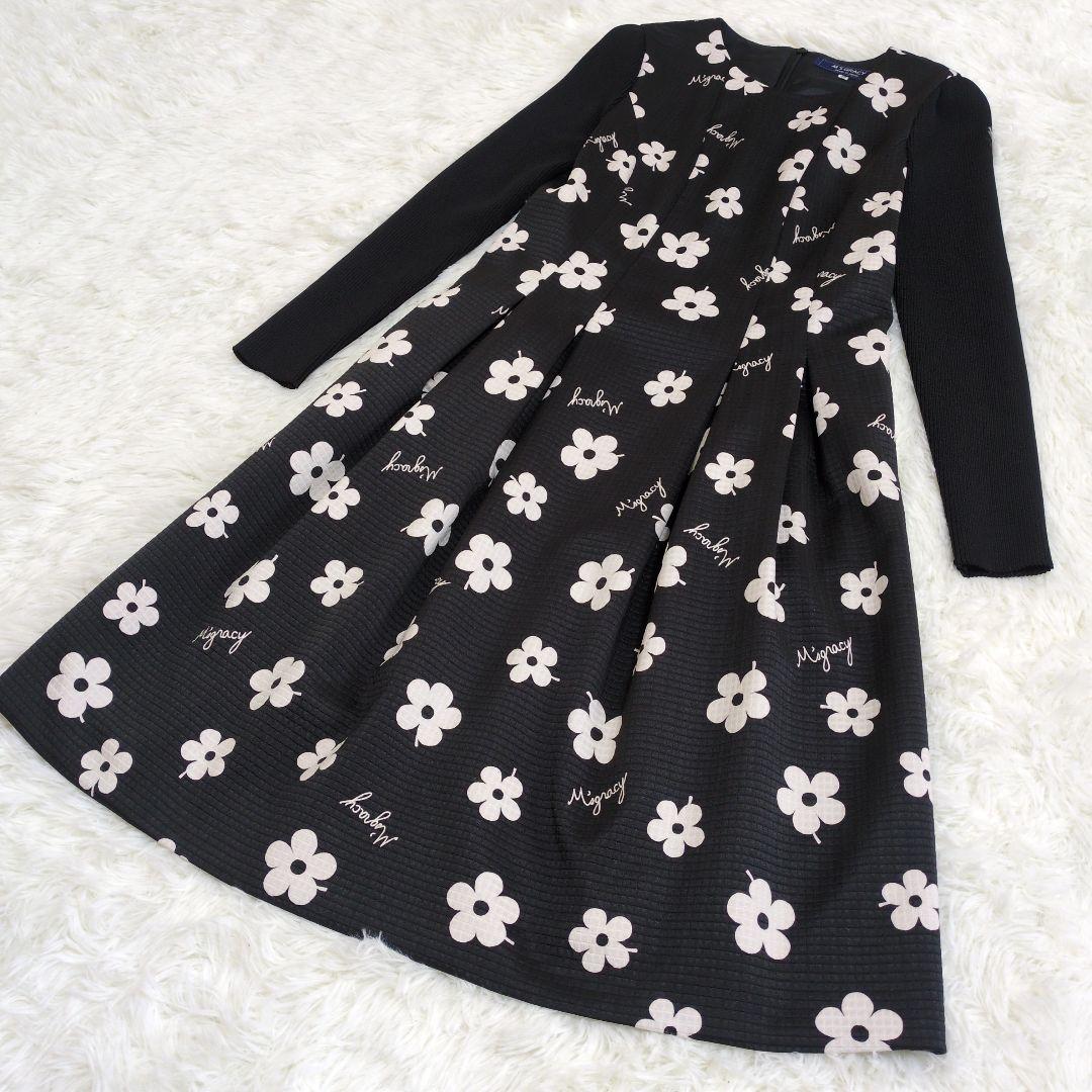 美品　現行　M'S GRACY　カメリア　ワンピース　ジャガード　雑誌掲載