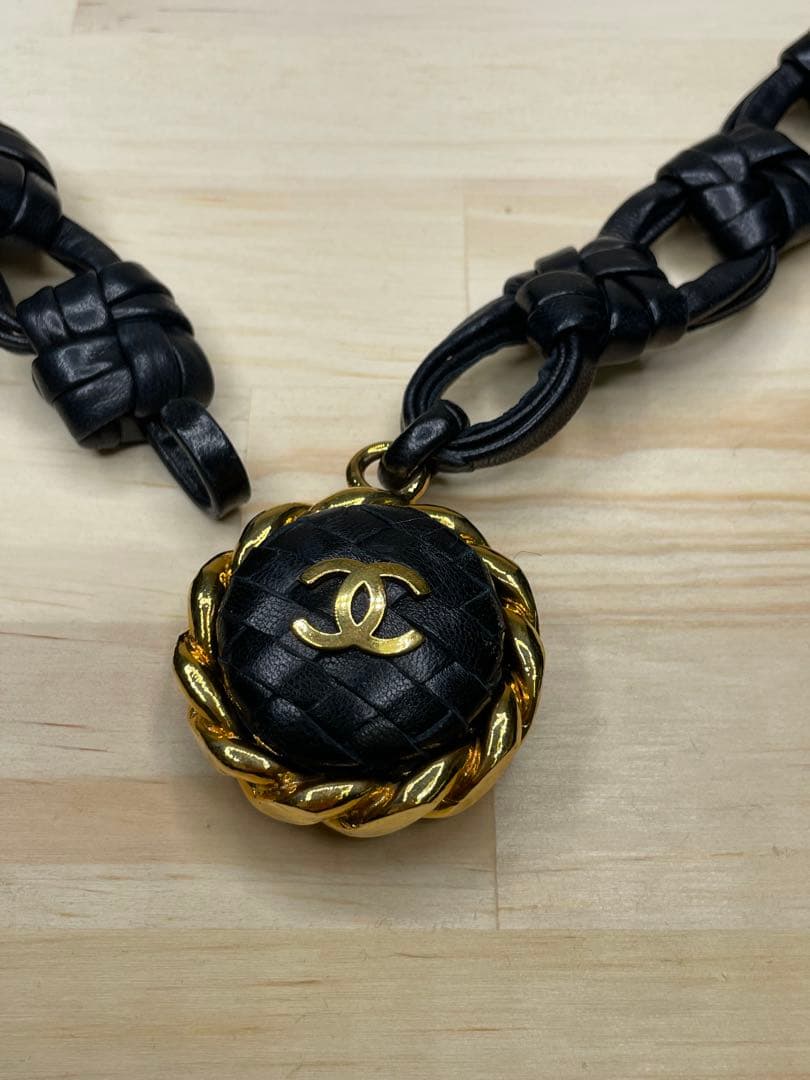 CHANEL ブラックレザー ベルト