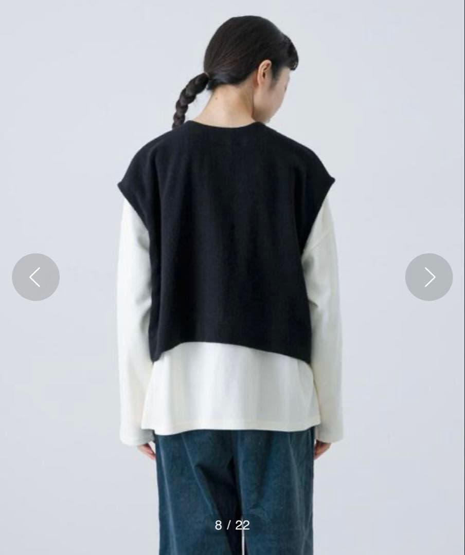 【かぐれ】ナッピングウール2wayベスト