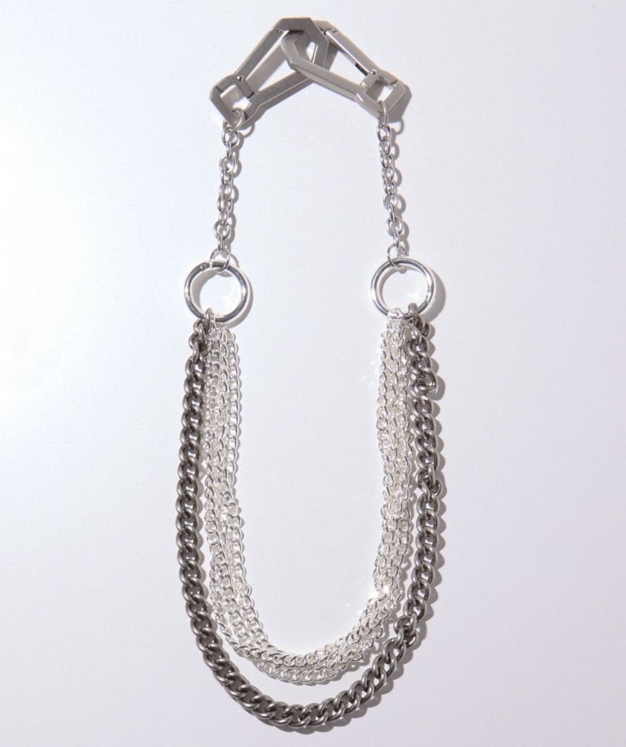 カラビナデザインレイヤリングウォレットチェーン