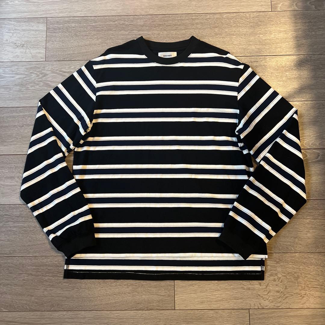 machatt マチャット　今季★ ボーダーロンT ブラック
