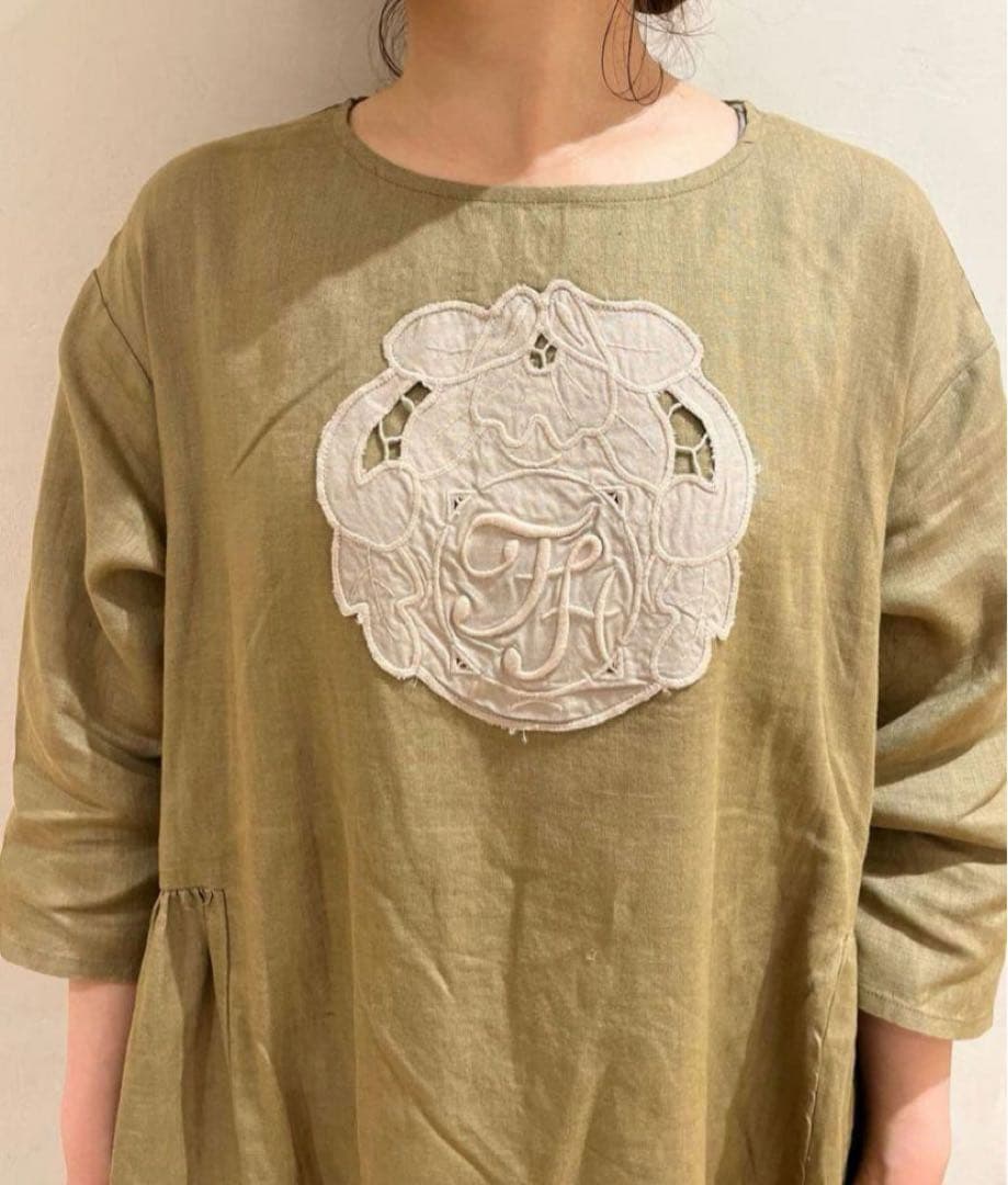 【タグ付き・未使用品】ツハルバイサマンサモスモス モノグラム刺繍パーツワンピース