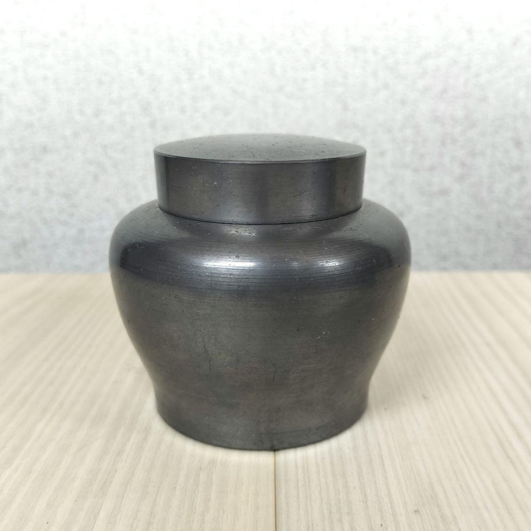 y 煎茶道具　英祥堂造　古錫　茶壷　茶心壷