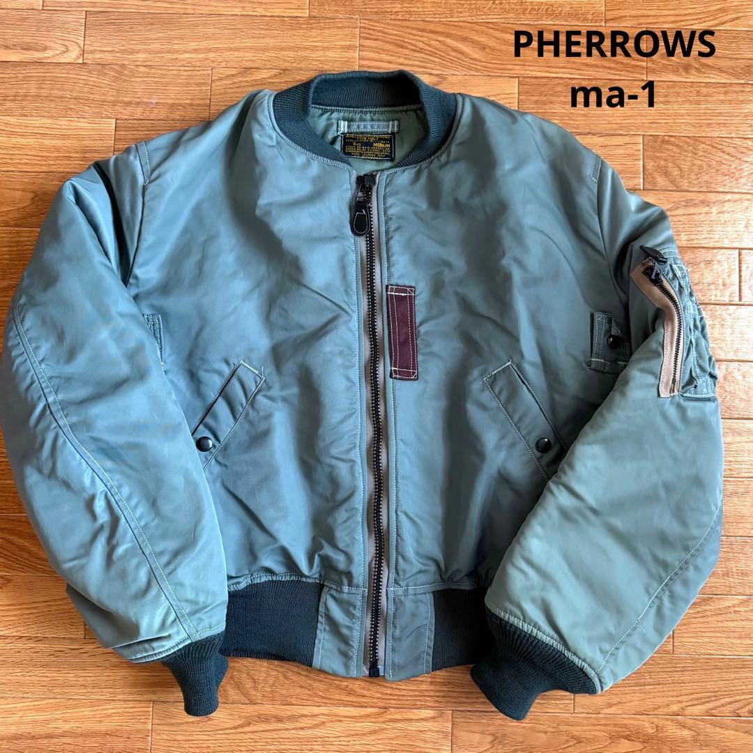 PHERROW'S MA-1 フライトジャケット M フェローズ セージ