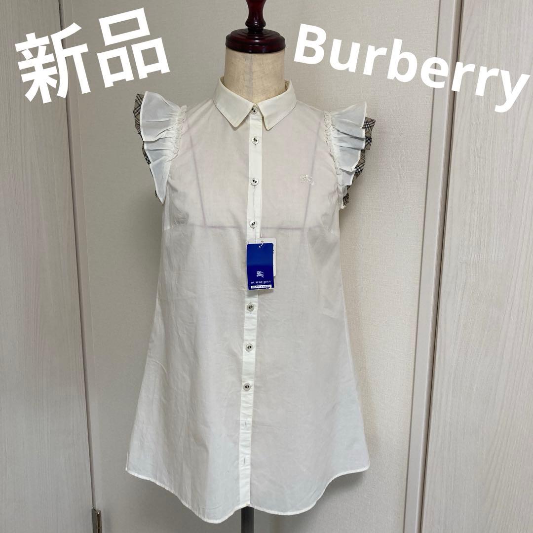 バーバリー ブルーレーベル ノースリーブ カットソー 半袖トップス 36ブラウス