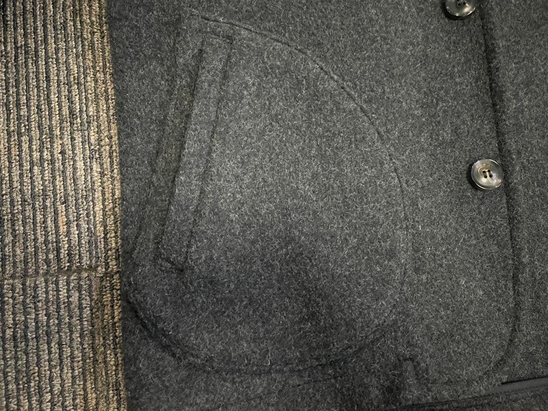 ダントン ウールモッサノーカラーコート グレージュ サイズ38