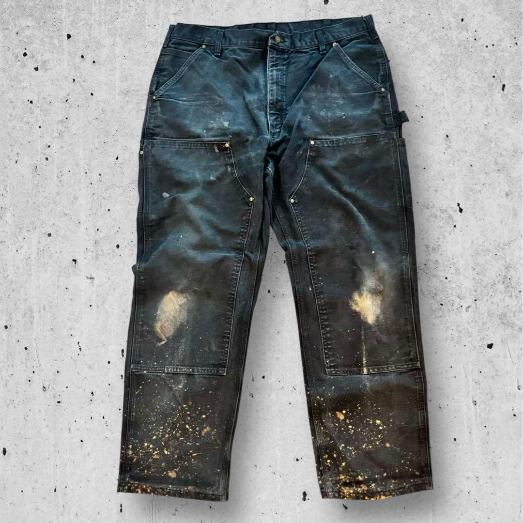 【Carhartt】B01 ダブルニー ブラック 良フェード #520