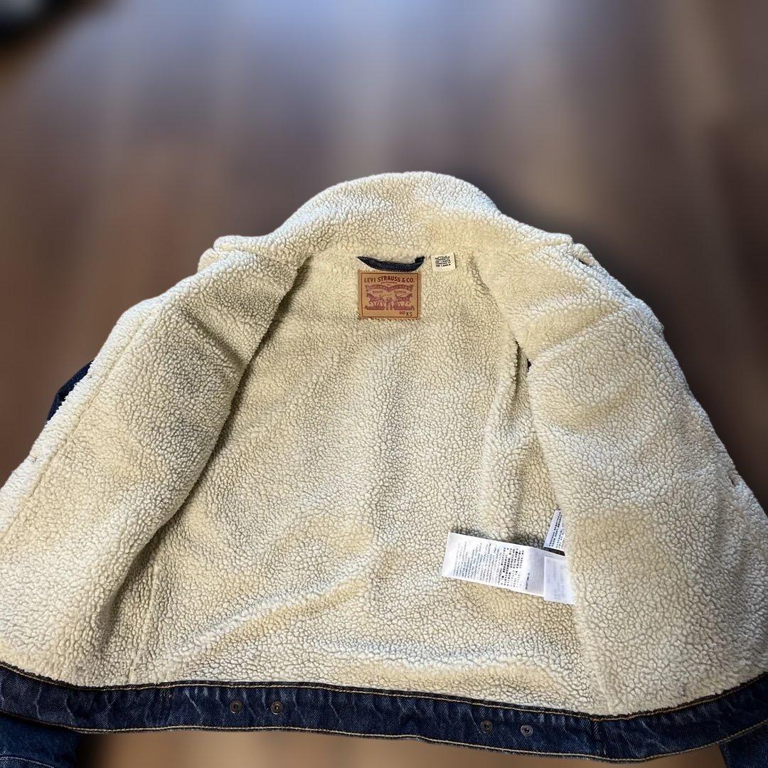 ちゅーたろう　美品Levi's★ボア襟付きデニムジャケット サイズXS-S