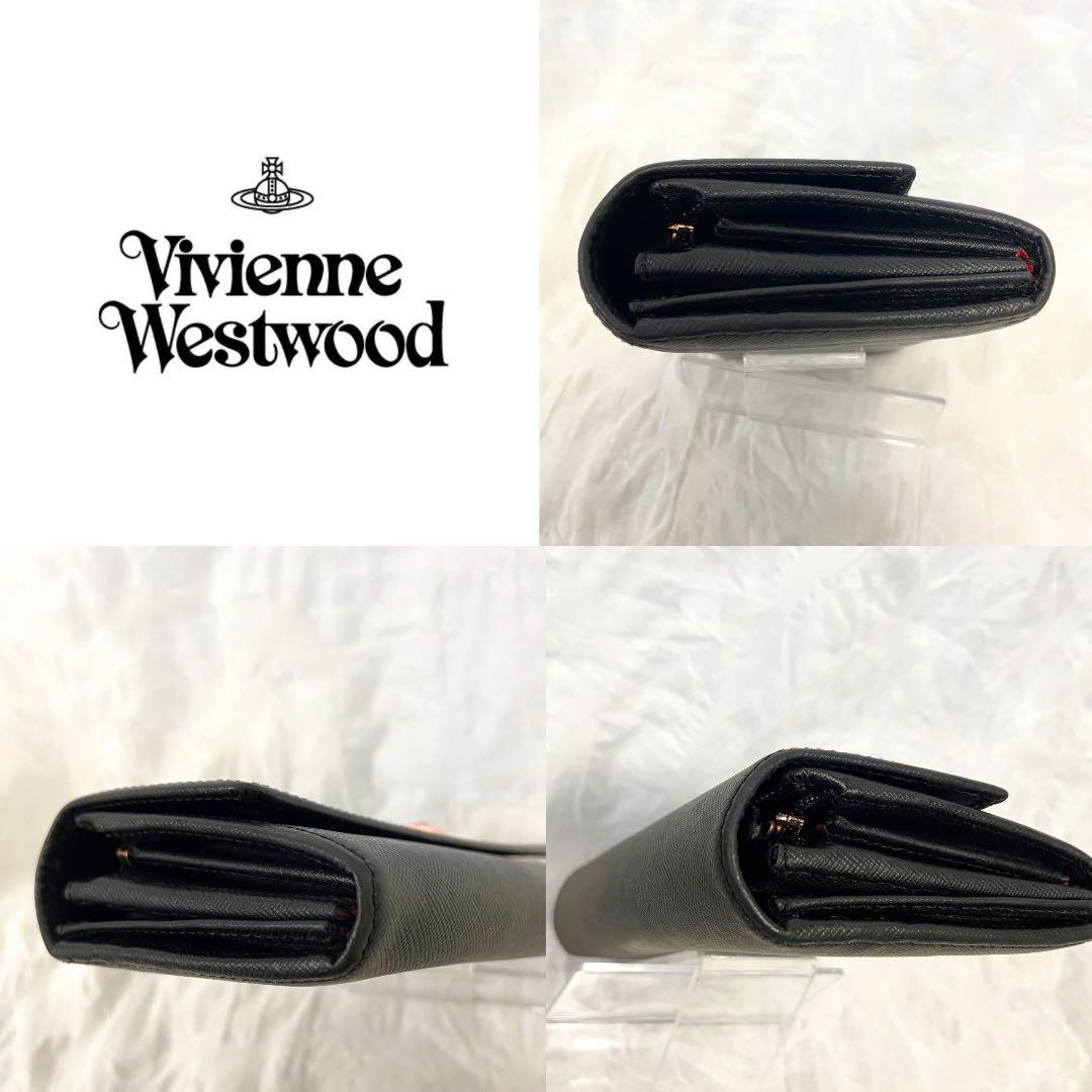 【美品】 Vivienne Westwood 長財布 黒 赤 ピンクゴールド