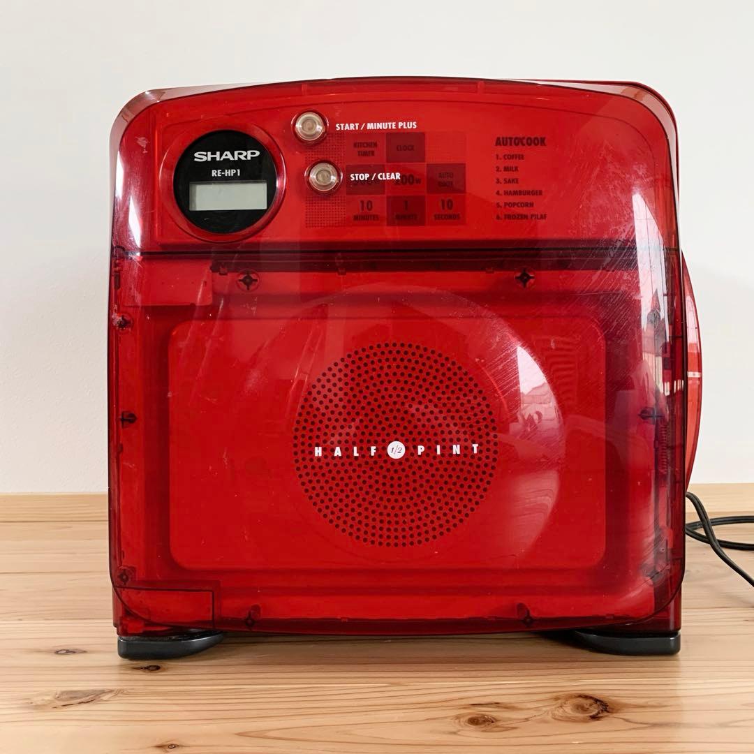 レトロ電子レンジ SHARP RE-HP1 スケルトンレッド シャープ