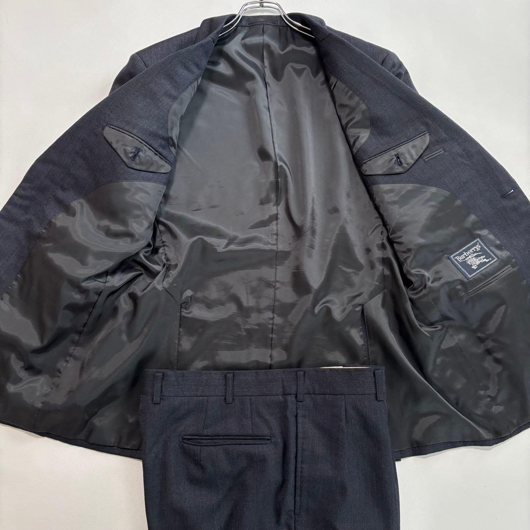 バーバリー スーツ セットアップ Lサイズ チェック柄 ネイビー