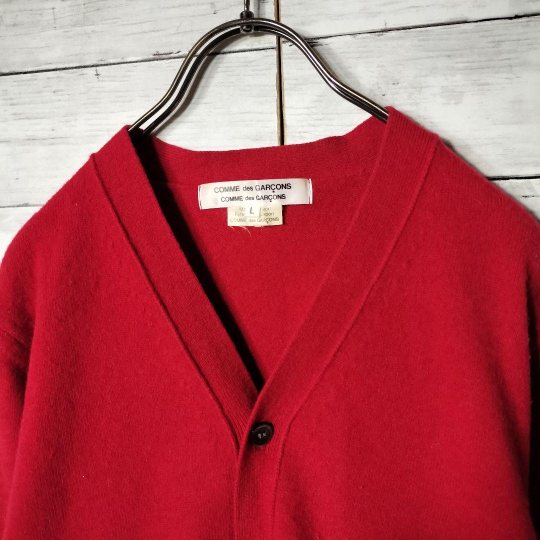 コムコム コムデギャルソン ショート丈ニットカーディガン 短丈 ウール