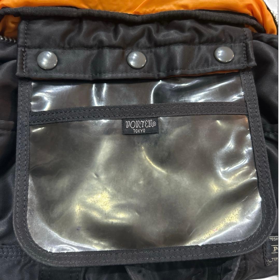 ✨美品✨ポーター／タンカーミニボストン　トートバッグ　ナイロン　黒×オレン