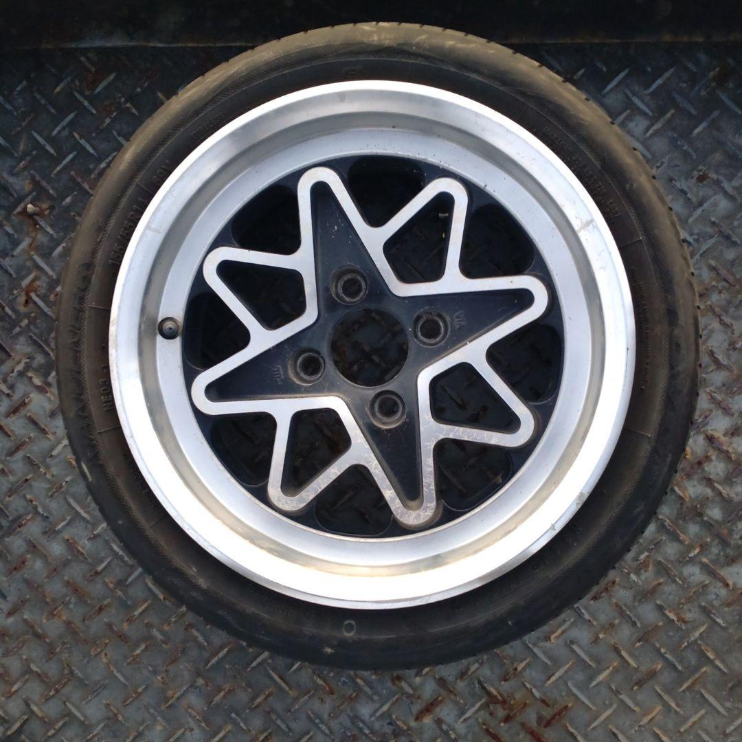 旧車 14インチ ホイール ブラック/シルバー