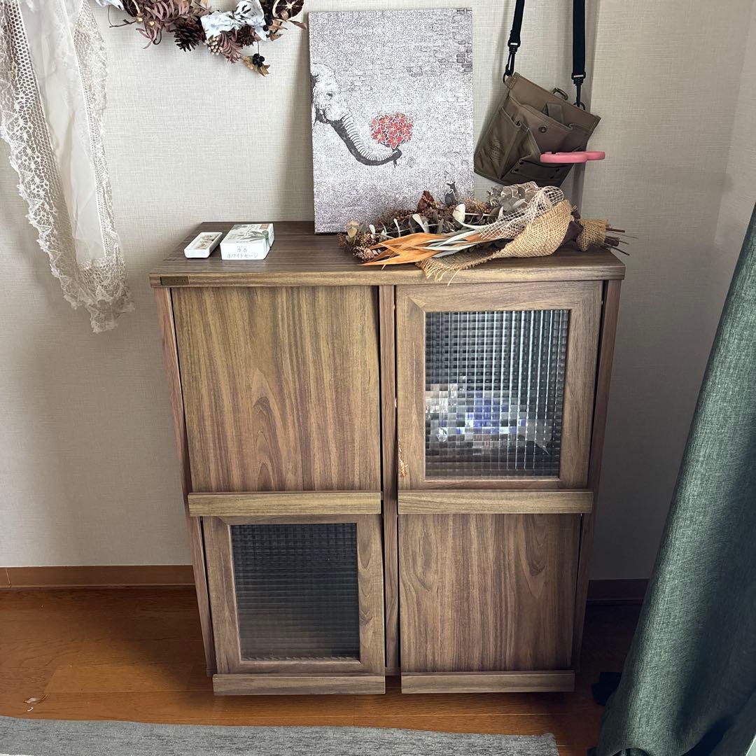 ブラウン木製マガジンラック 中型