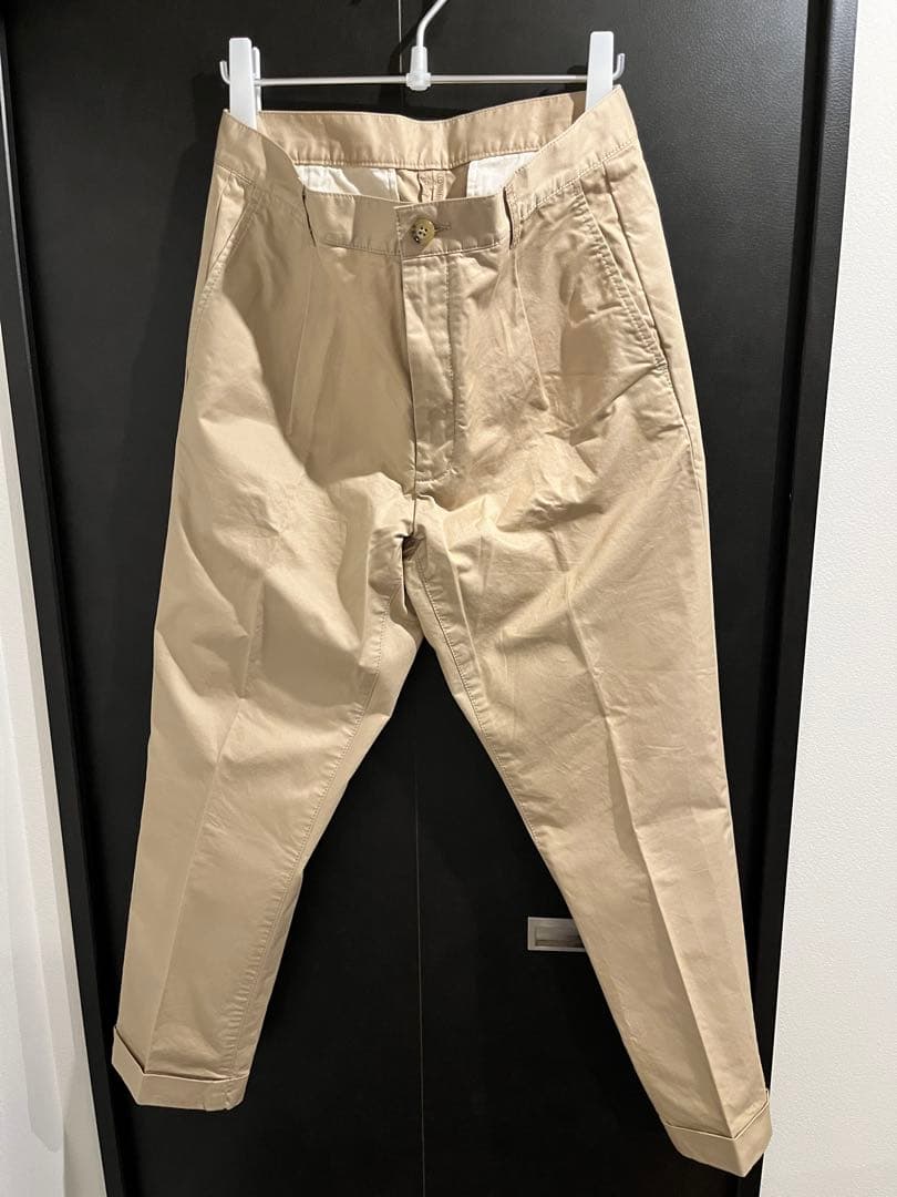 【試着のみ】BEAMS PLUS 1 Pleat 80/3 Twill Lサイズ
